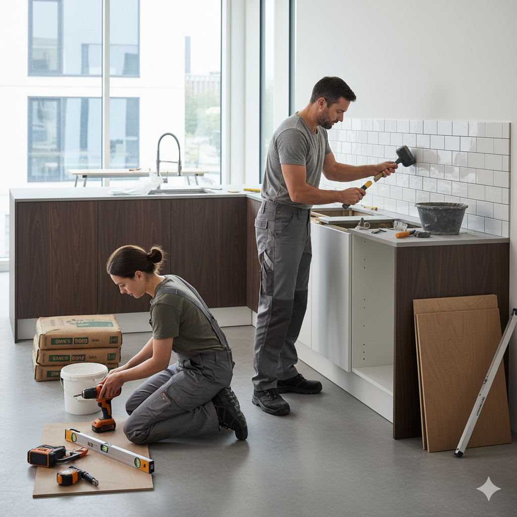 Rénovation cuisine moderne Paris - Aménagement cuisine équipée Île-de-France 75 92 93 94
