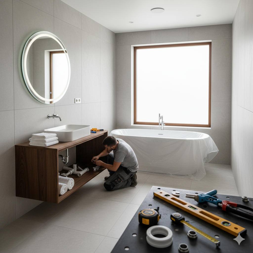 Rénovation salle de bain Paris - Aménagement salle d'eau moderne Île-de-France